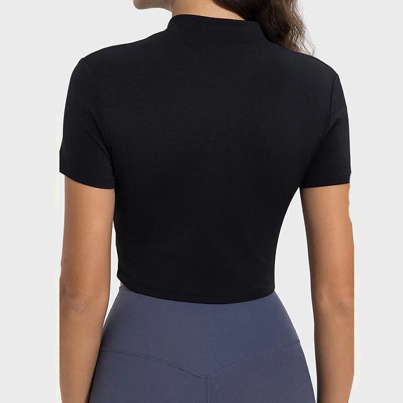 Áo Crop Tee Yoga Slimfit ngắn tay nữ