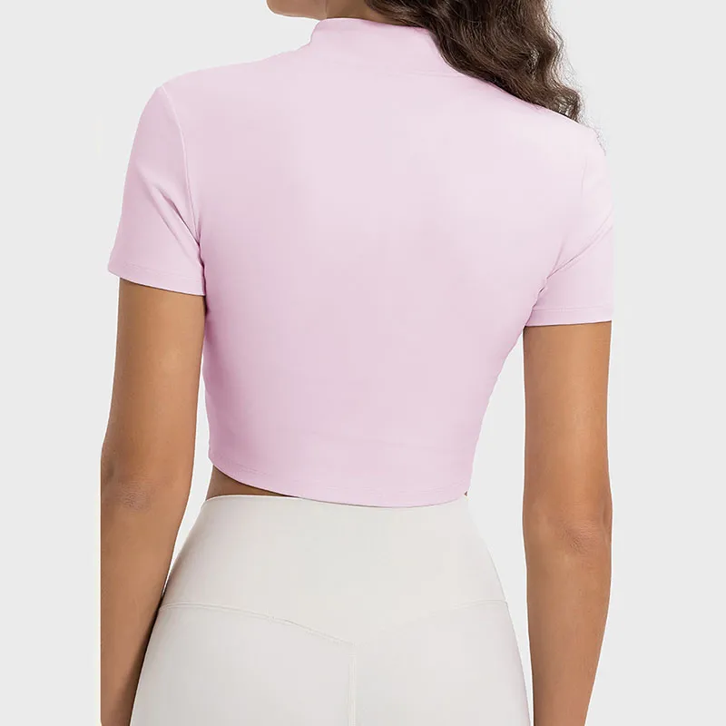 Áo Crop Tee Yoga Slimfit ngắn tay nữ